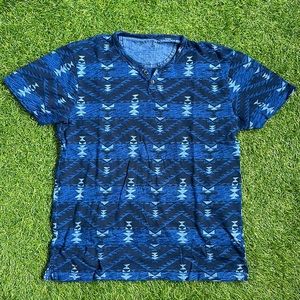 Lucky Brand Geo Print Henley Tee